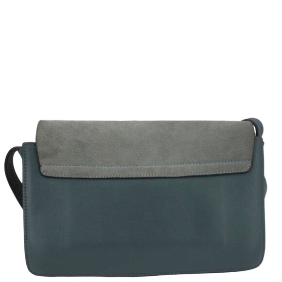 Chloe  Faye Small Suede Shoulder Bag Gray - Picture 3 of 16